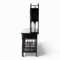 Gillow & Co., Aesthetic Movement Side Cabinet with Painted Floral Panels - Thumbnail 6