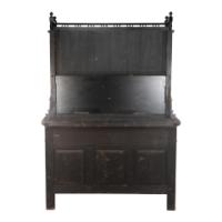 Gillow & Co., Aesthetic Movement Side Cabinet with Painted Floral Panels - Thumbnail 25