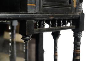 Gillow and Co. – Aesthetic Movement Side Cabinet with Painted Floral Panels - Thumbnail 18