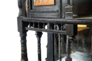 Gillow & Co., Aesthetic Movement Side Cabinet with Painted Floral Panels - Thumbnail 17
