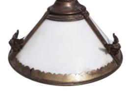 A Period Brass Light Fitting with Winged Cherubs - Thumbnail 3