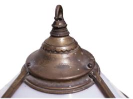 A Period Brass Light Fitting with Winged Cherubs - Thumbnail 2