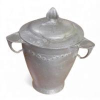 Kayserzinn. An Art Nouveau Pewter Jar & Lid with Three Stylised Handle - Thumbnail 1