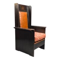 M. H. Baillie Scott, Arts & Crafts Ebonised Oak Armchair with Mother-of-Pearl Inlay - Thumbnail 3