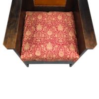 M. H. Baillie Scott, Arts & Crafts Ebonised Oak Armchair with Mother-of-Pearl Inlay - Thumbnail 8