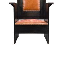 M. H. Baillie Scott, Arts & Crafts Ebonised Oak Armchair with Mother-of-Pearl Inlay - Thumbnail 15