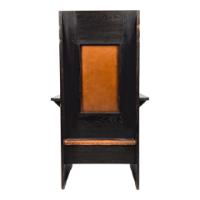 M. H. Baillie Scott – Arts and Crafts Ebonised Oak Armchair with Mother-of-Pearl Inlay - Thumbnail 18