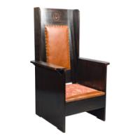 M. H. Baillie Scott – Arts and Crafts Ebonised Oak Armchair with Mother-of-Pearl Inlay - Thumbnail 9