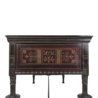 Daniel Cottier, Aesthetic Movement Painted Egyptian Revival Side Cabinet/Desk with Drawers - Thumbnail 5