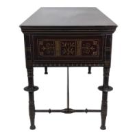 Daniel Cottier, Aesthetic Movement Painted Egyptian Revival Side Cabinet/Desk with Drawers - Thumbnail 27