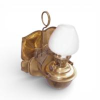 A Little Arts & Crafts Brass Oil Lamp on a Gimbal - Thumbnail 1