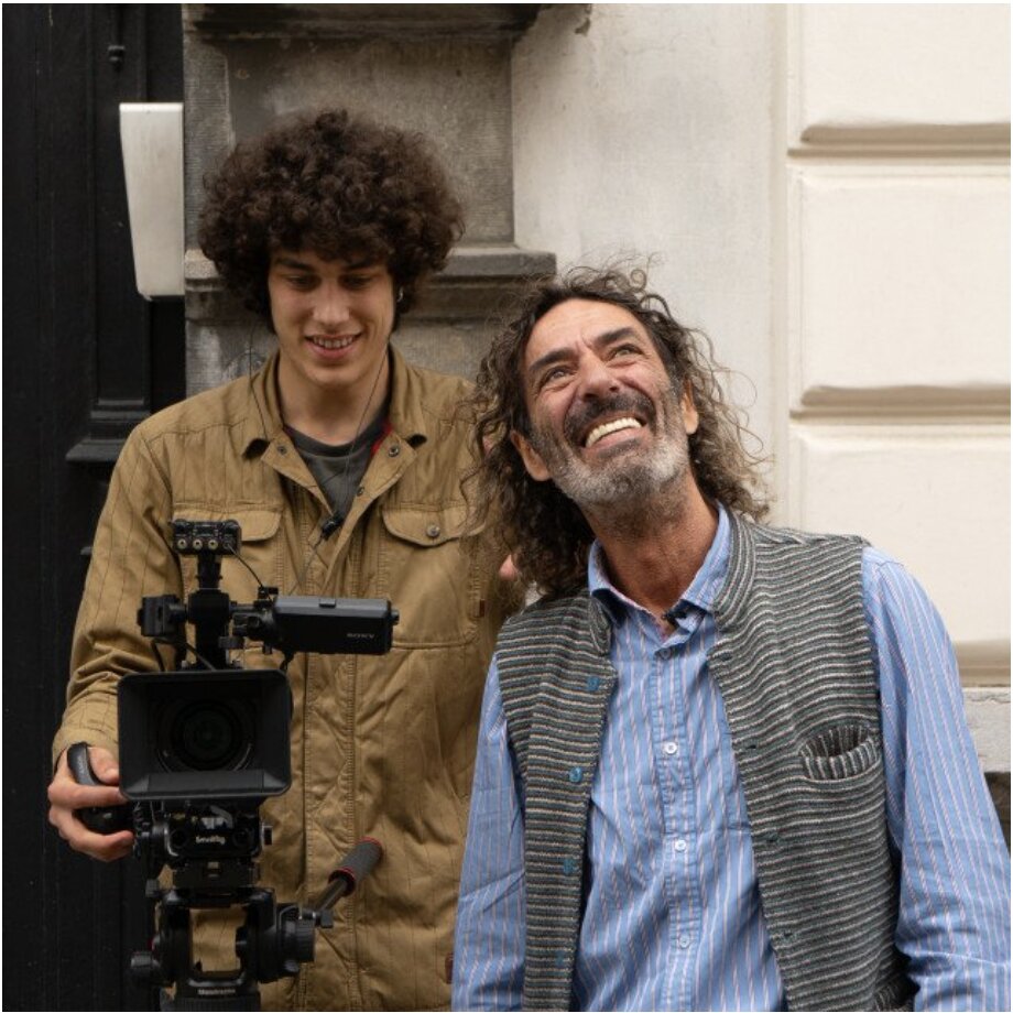 Tony Geering filming on location