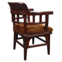 Collinson & Lock Attributed, Aesthetic Movement Mahogany Armchair - Thumbnail 7