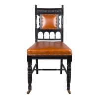 Daniel Cottier Attributed, Aesthetic Movement Ebonised Side Chair - Thumbnail 2