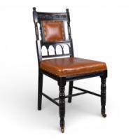 Daniel Cottier Attributed – Aesthetic Movement Ebonised Side Chair - Thumbnail 1