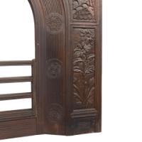 Thomas Jeckyll, Aesthetic Movement Cast Iron Fire Insert 'birds of paradise set amongst chrysanthemums and cherry blossom' - Thumbnail 2