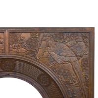 Thomas Jeckyll, Aesthetic Movement Cast Iron Fire Insert 'birds of paradise set amongst chrysanthemums and cherry blossom' - Thumbnail 4
