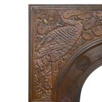 Thomas Jeckyll, Aesthetic Movement Cast Iron Fire Insert 'birds of paradise set amongst chrysanthemums and cherry blossom' - Thumbnail 7