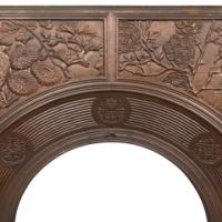 Thomas Jeckyll, Aesthetic Movement Cast Iron Fire Insert 'birds of paradise set amongst chrysanthemums and cherry blossom' - Thumbnail 12