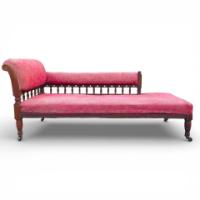 Bruce Talbert Attributed, for Gillows, Aesthetic Movement Oak Chaise Lounge
