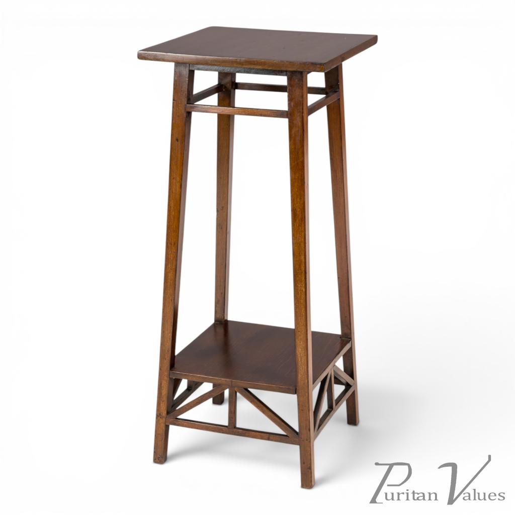 E. W. Godwin for William Watt Attributed, Walnut Plant Stand with Angular Supports