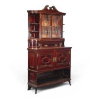 E. W. Godwin by Collinson & Lock of London. Eaton Hall Rosewood China Cabinet