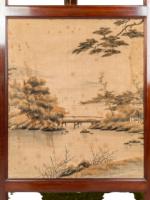 E. W. Godwin Attributed, Anglo-Japanese Four-fold Screen with Japanese Silk Scenes - Thumbnail 10