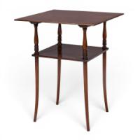 E. W. Godwin Attributed, Probably Made by William Watt, Walnut Two Tier Table