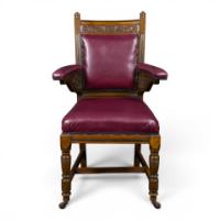 E. W. Godwin, Made by William Watt, Aesthetic Movement Oak Armchair