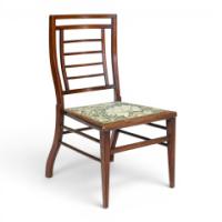 E. W. Godwin Attributed, Aesthetic Walnut Side Chair with Horizontal Back Rails