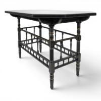 Gillows & Co. Attributed, Aesthetic Movement Gilt Ebonised Walnut Centre Table - Thumbnail 1