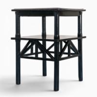 Daniel Cottier, Anglo-Japanese Ebonised Two-Tier Side Table with Thebes Style