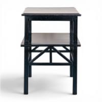 Daniel Cottier, Anglo-Japanese Ebonised Two-Tier Side Table with Thebes Style - Thumbnail 3