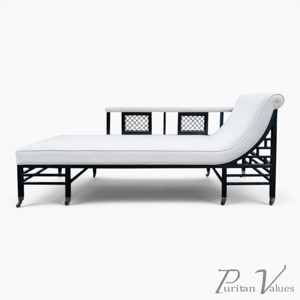 E. W. Godwin Attributed, Probably by Collinson & Lock, Ebonised Chaise