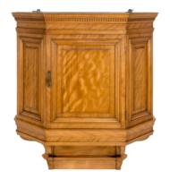 Collinson & Lock. Aesthetic Movement Satin Walnut Breakfront Wall Cupboard - Thumbnail 2