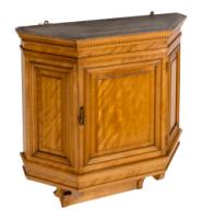 Collinson & Lock. Aesthetic Movement Satin Walnut Breakfront Wall Cupboard - Thumbnail 1