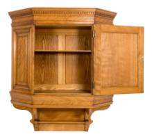 Collinson & Lock. Aesthetic Movement Satin Walnut Breakfront Wall Cupboard - Thumbnail 4