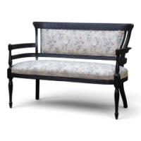 E. W. Godwin for James Peddle. Rare ebonised two seater settee - Thumbnail 1