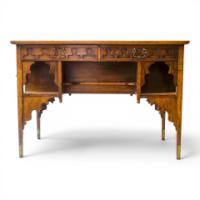 E. W. Godwin for William Watt, Anglo-Japanese Walnut Desk. - Thumbnail 1