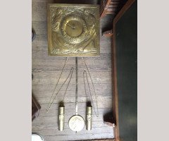Margaret Gilmour. exceptional and large Glasgow School brass wall clock - Thumbnail 4