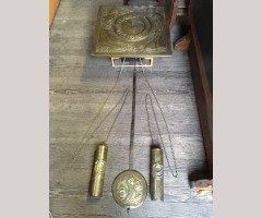 Margaret Gilmour. exceptional and large Glasgow School brass wall clock - Thumbnail 5