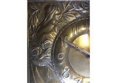 Margaret Gilmour. exceptional and large Glasgow School brass wall clock - Thumbnail 8