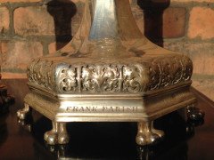 An impressive pair of tall Arts & Crafts silver plated candle stick - Thumbnail 7