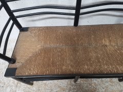 Morris & Co. A rare and exceptional museum quality ebonised Sussex three seat settee - Thumbnail 4