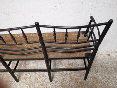 Morris & Co. A rare and exceptional museum quality ebonised Sussex three seat settee - Thumbnail 9