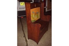 E. A. Taylor for Wylie & Lochhead. Exceptional Oak Arts & Crafts Settle - Thumbnail 2
