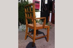 Heal's of London. Twelve Lattice back Oak Armchair - Thumbnail 5
