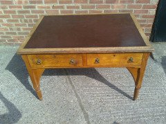E. W. Godwin Attributed, Gothic Aesthetic Movement Oak Desk - Thumbnail 3