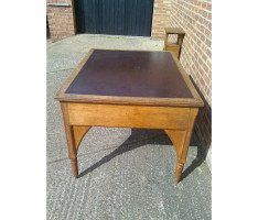 E. W. Godwin Attributed, Gothic Aesthetic Movement Oak Desk - Thumbnail 4