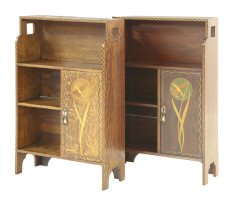 Shapland & Petter. A very rare Arts & Crafts Oak bookcase - Thumbnail 8